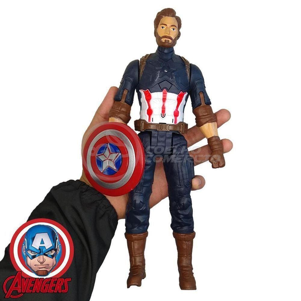 Brinquedo Boneco Vingadores Capitão America 29Cm