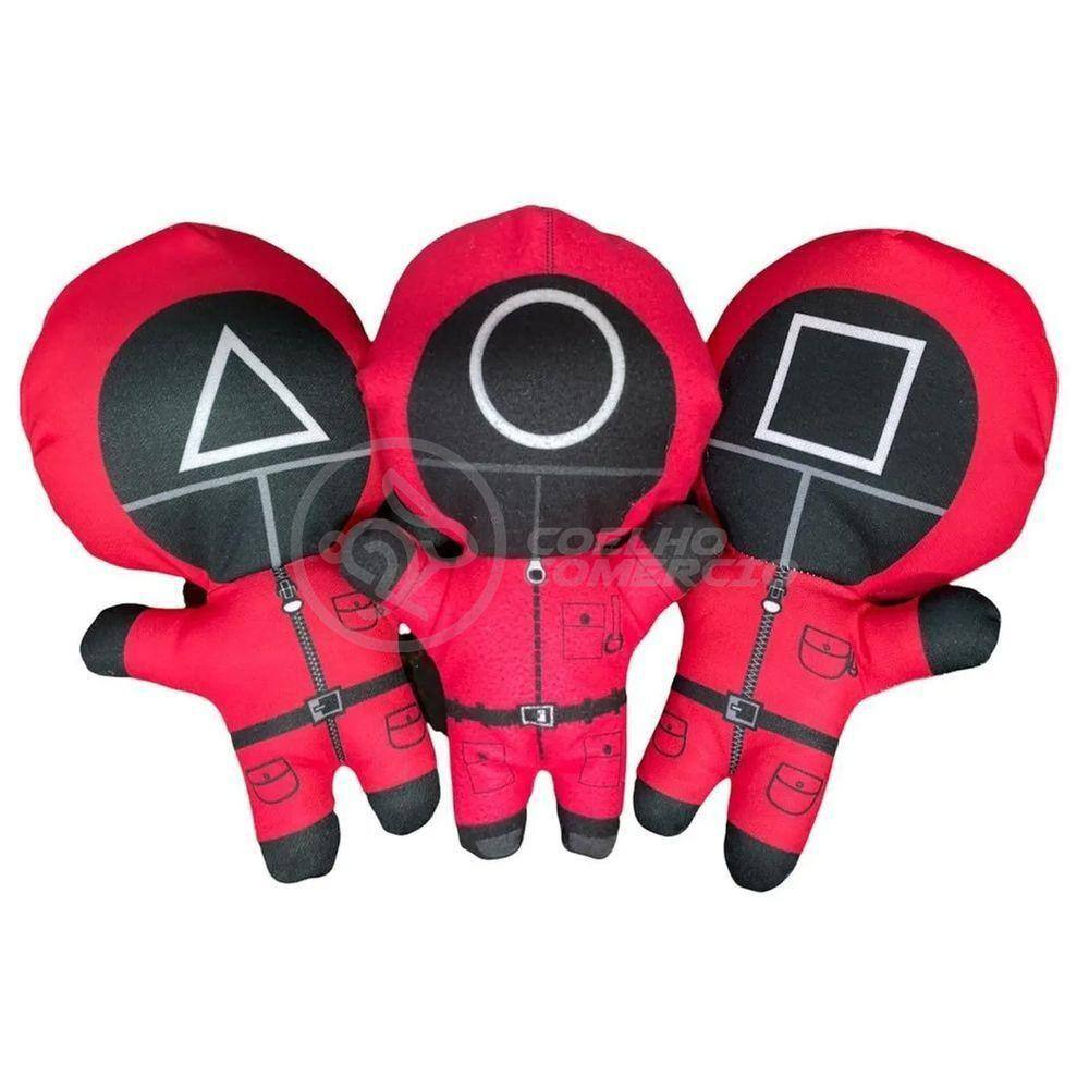 Boneco De Pelucia Squid Game Round 6 Vermelho 26Cm