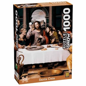 Quebra-Cabeça - 1000 Peças - Santa Ceia - Grow