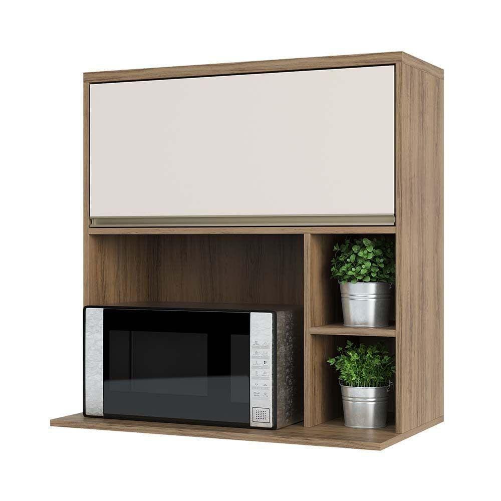 Armário Aéreo 80 Cm Nicho Micro Conjuntougado E Nicho