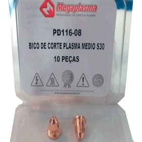 Bico Corte Plasma S30 35/45i Esab PD116-08 MEGAPLASMA