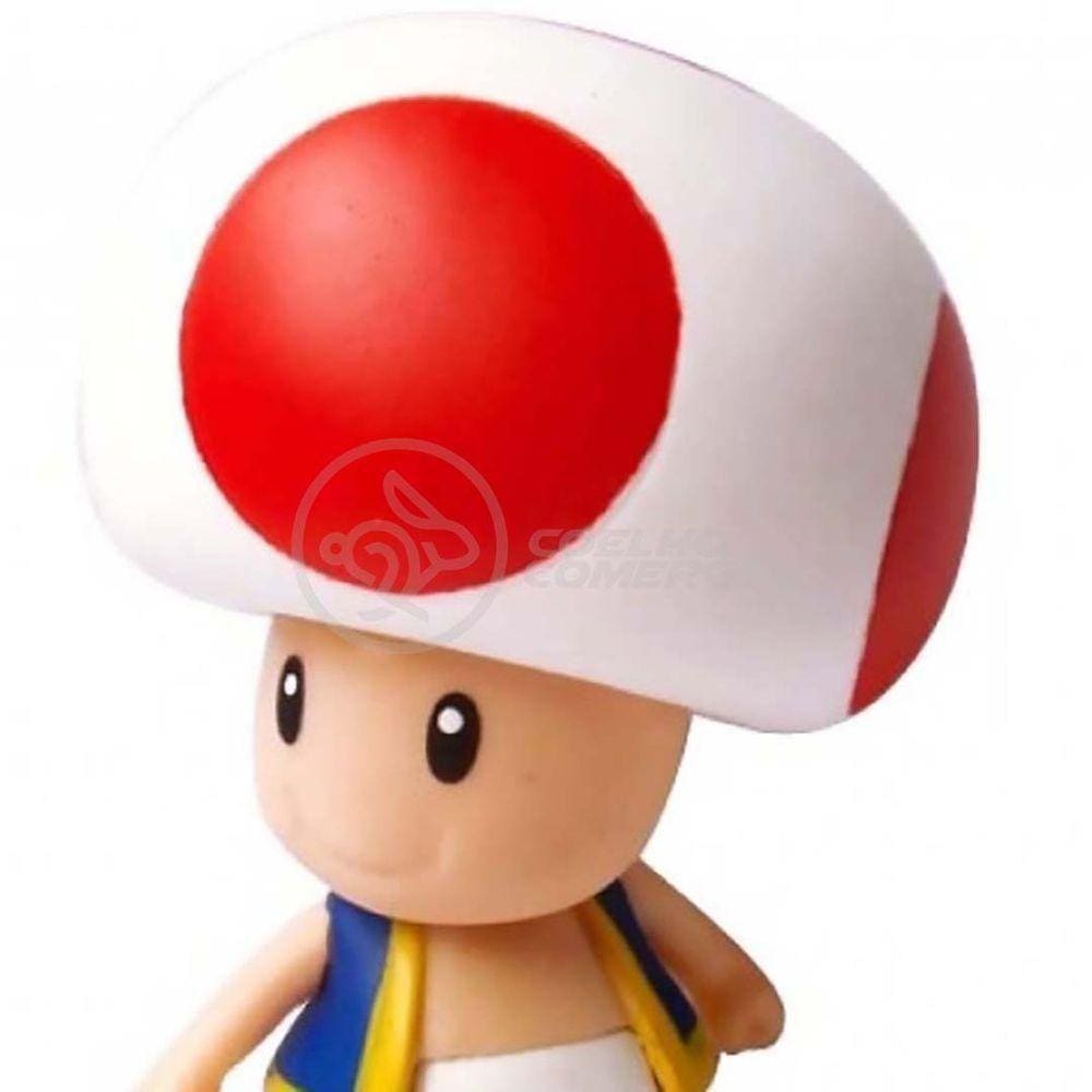 Boneco Action Figure Cogumelo Toad Super Size 20Cm Mario