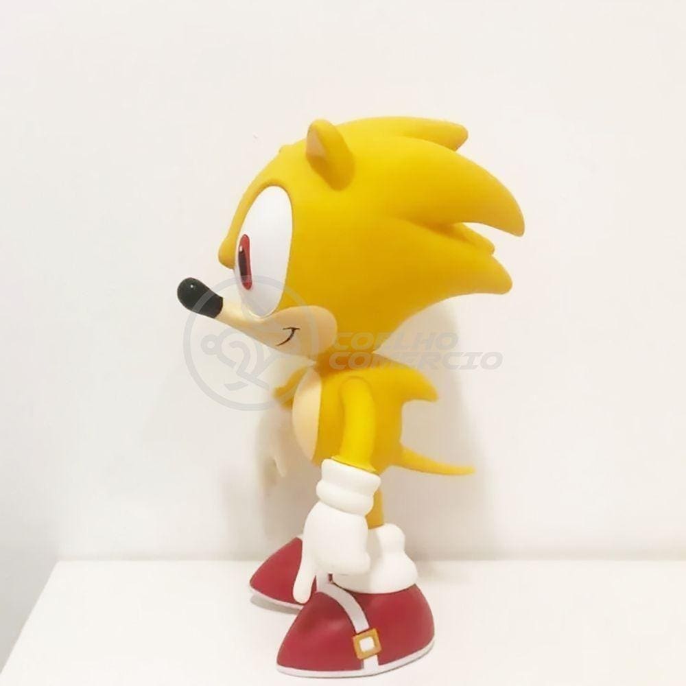 Coleção Boneco Action Figure Super Sonic Amarelo The Hedgehog 16cm