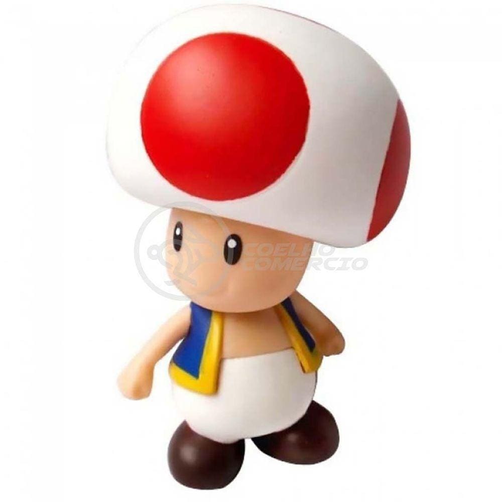 Boneco Action Figure Cogumelo Toad Super Size 20Cm Mario