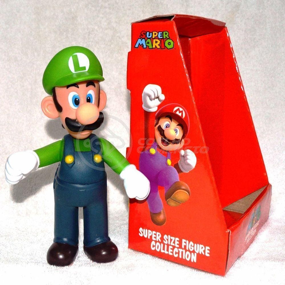 Boneco Action Figure Luigi Super Size 23Cm Super Mario