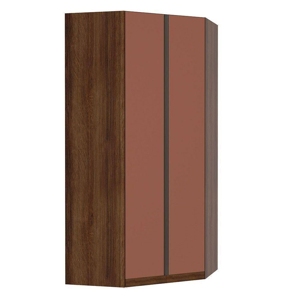 Guarda Roupa Canto 2 Portas 111,9cm Dourado Com Gaia
