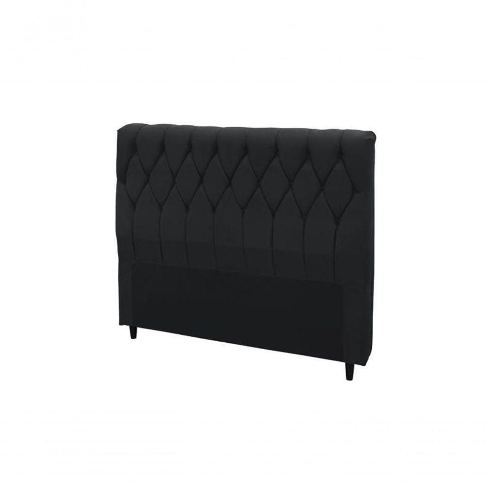 Cabeceira Viena Plus Queen 1600Mm Suede Negro - Simbal