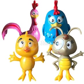 Cartela 4 Bonecos Universo Infantil Galinha Pintadinha