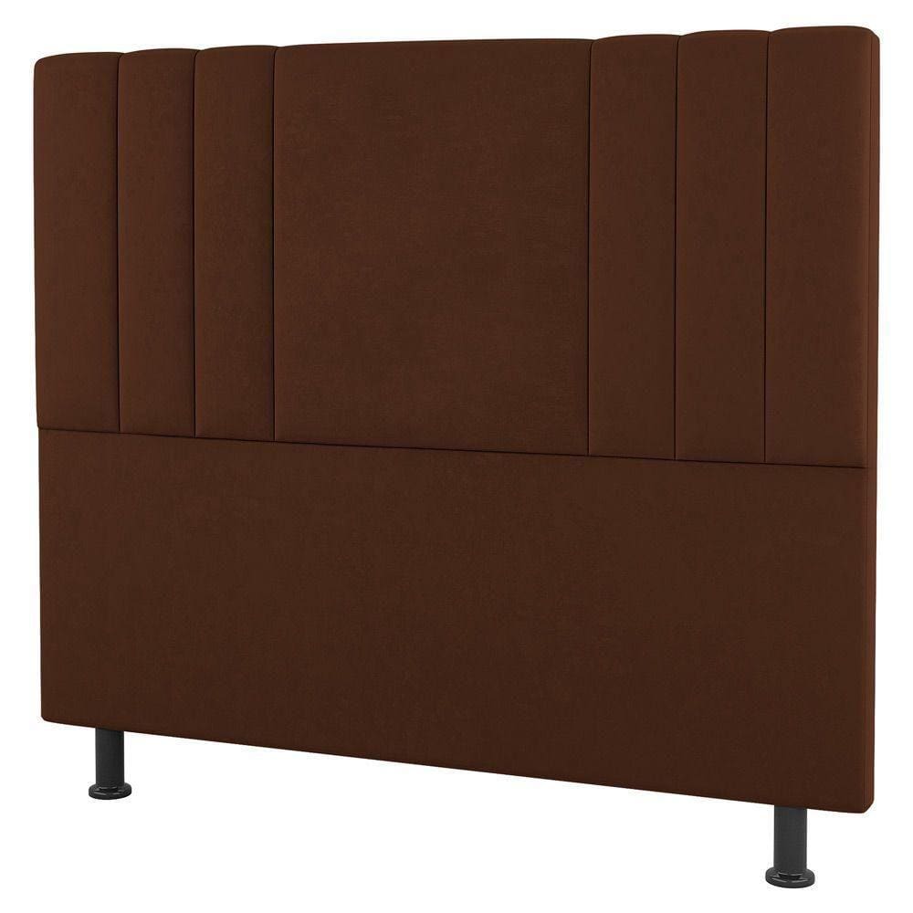 Cabeceira Cama Box Casal King 195Cm Suede Terracota