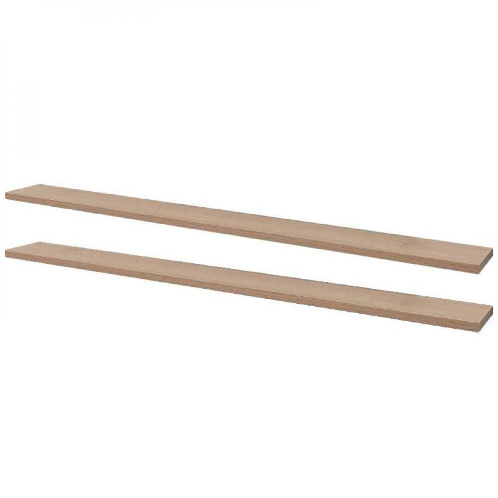 Kit 2 Prateleiras 100 X 10cm Carvalho Suporte Invisível