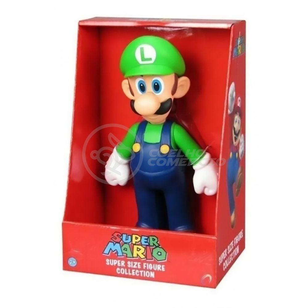 Boneco Luigi Grande Super Size 23Cm - Super Mario