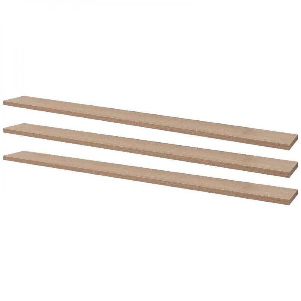 Kit 3 Prateleiras 100 X 10cm Carvalho Suporte Invisível
