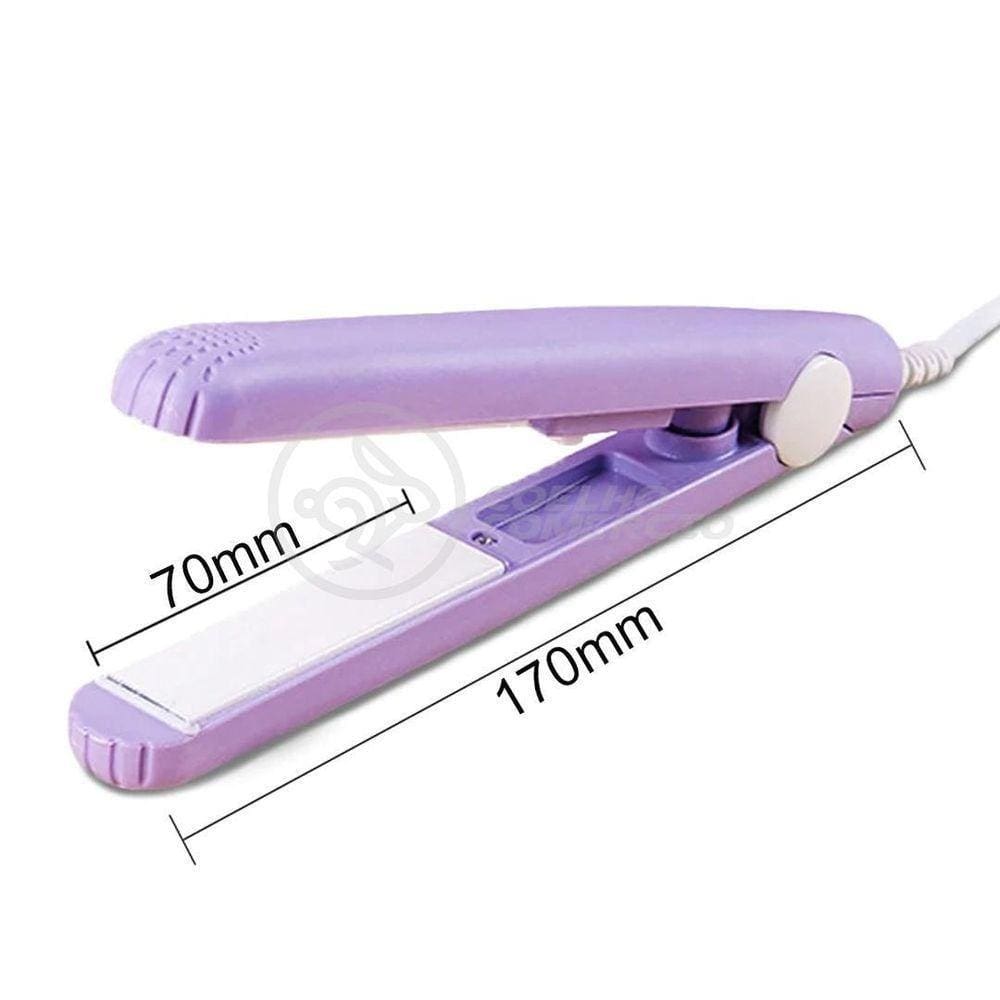 Mini Chapinha Prancha Portátil 17Cm Bivolt Profissional Roxo