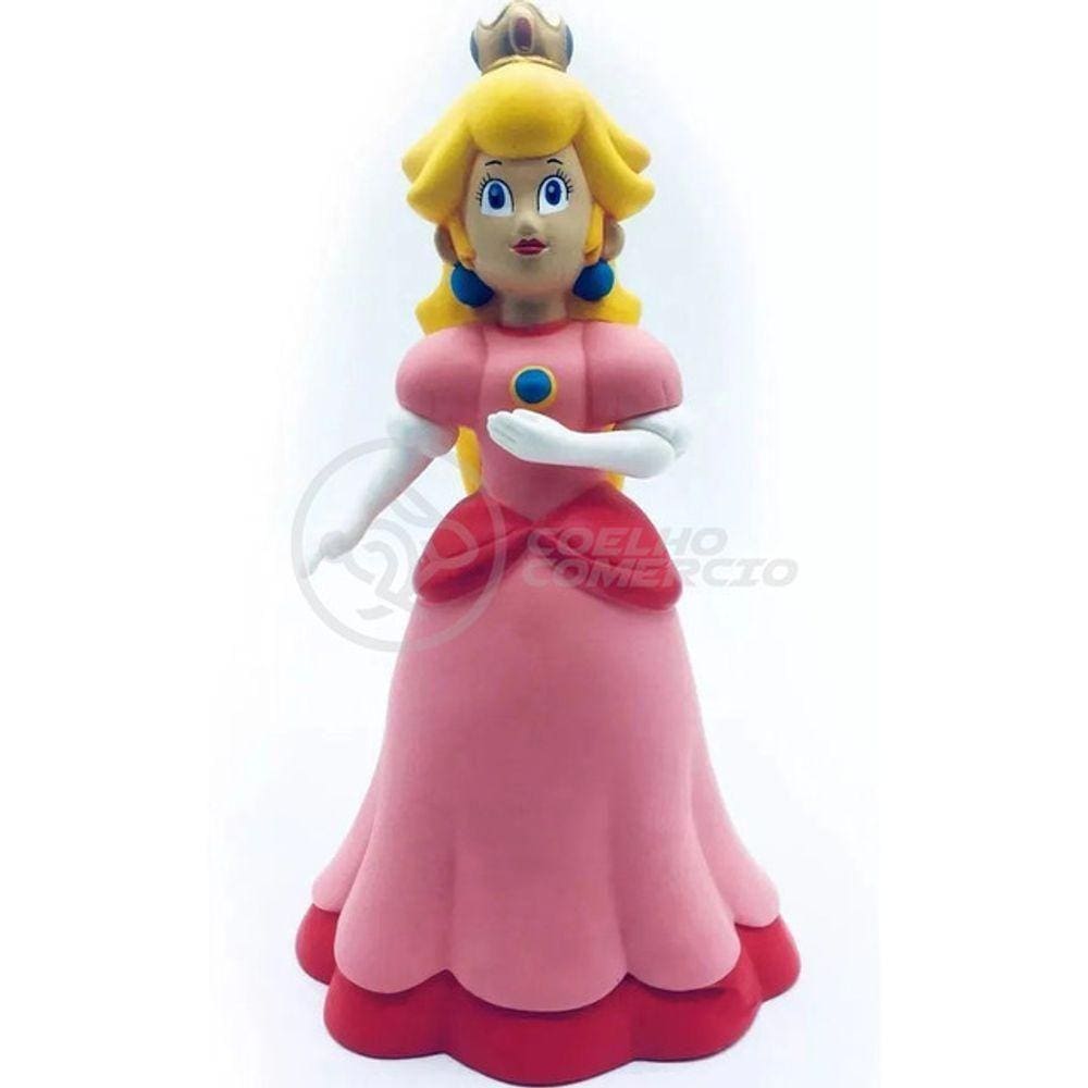 Boneco Princesa Peach Toadstool Super Size 23Cm - Mario