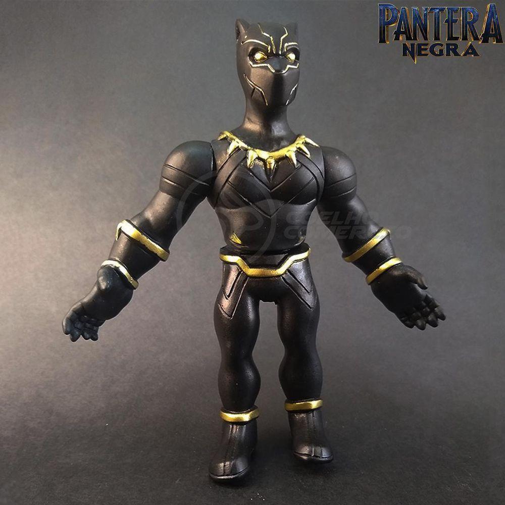 Kit Boneco Pantera Negra Marvel 16Cm + Caneca 350Ml