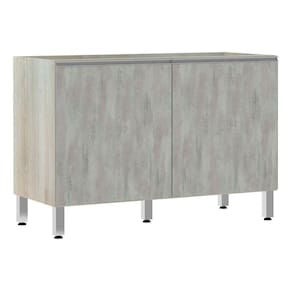 Balcão De Pia Sem Tamp 120cm Lis Legno Crem e Concreto