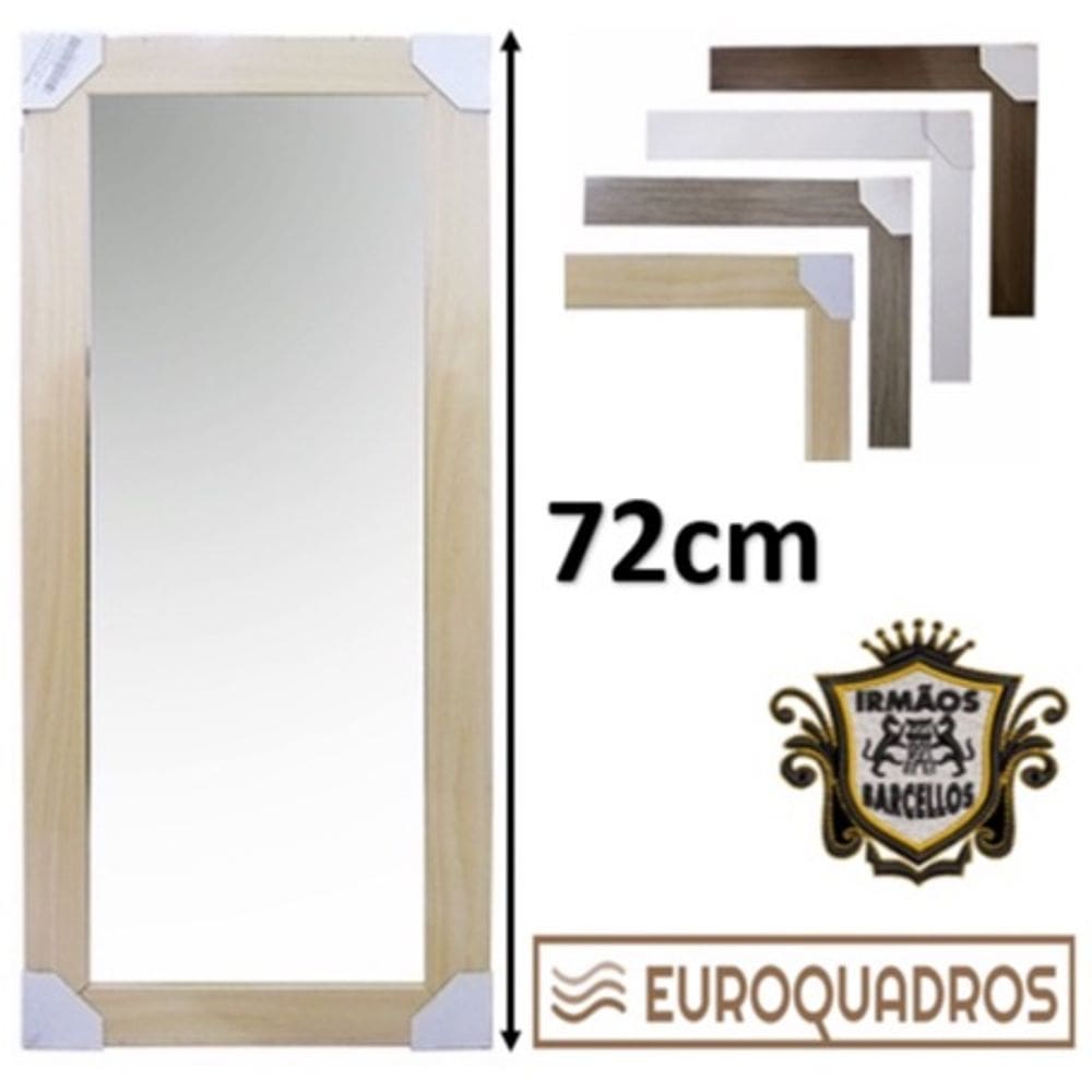 Espelho Decorativo Com Moldura Em Madeira Color 72cm - Objetos De Decoração Euroquadros