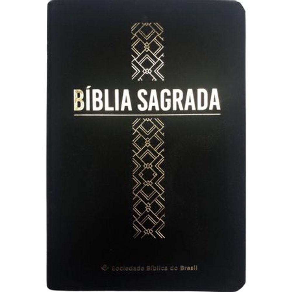 Biblia-RC Letra-Grande-Cruz-preta Luxo