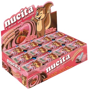 Creme Nucita Morango Chocolate Caixa Com 48 Unid.