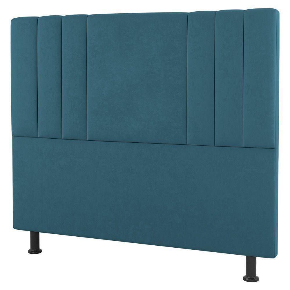 Cabeceira Cama Box Solteiro Grace 90cm Suede Turquesa