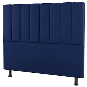 Cabeceira Cama Box Casal King Size Cora 195cm Suede Azul