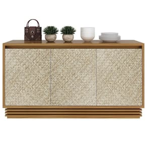 Balcao Buffet 03 Portas 160Cm Bb26Natural Palha