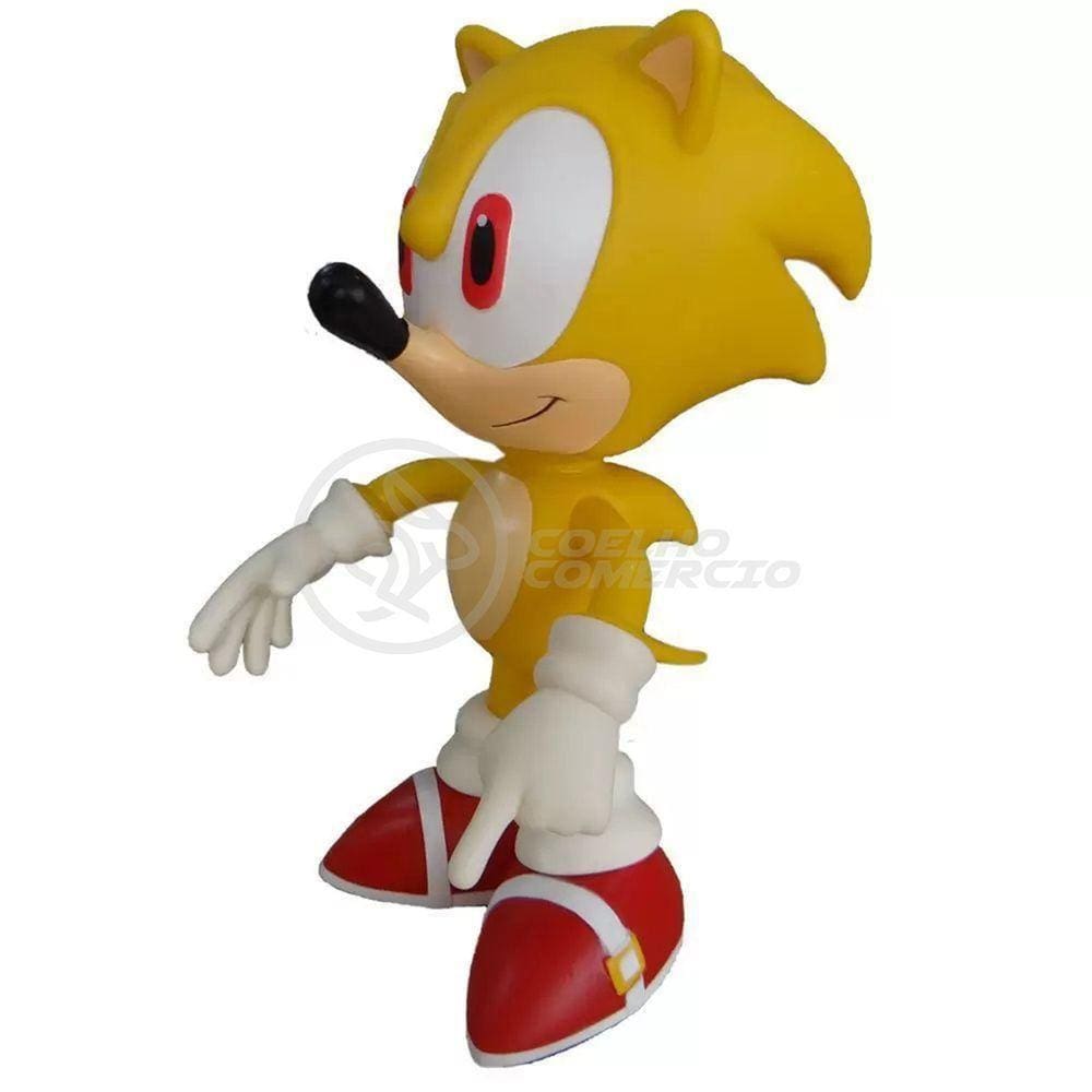 Boneco Sonic Preto Grande Super Size 23Cm - Sonic em Promoção na