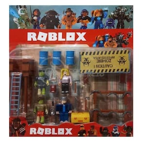 Cartela 4 Boneco Articulado 7Cm Roblx Ataque Zumbi Nº9