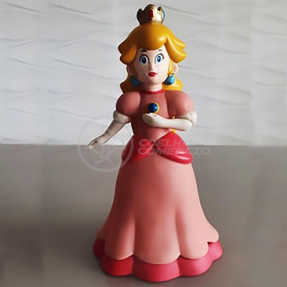 Boneco Princesa Peach Toadstool Super Size 23Cm - Mario