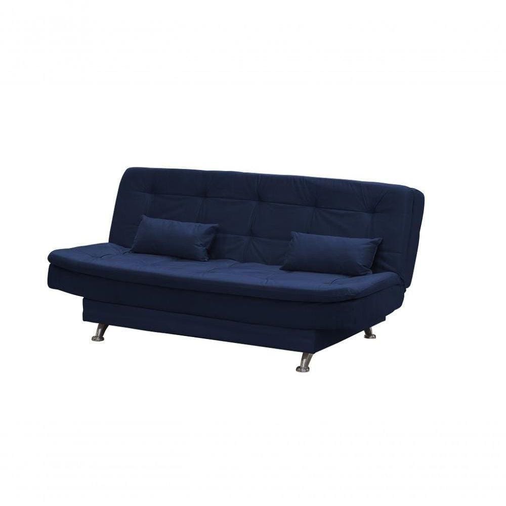 Sofá Cama Casal Reclinável Salomé - Azul Light