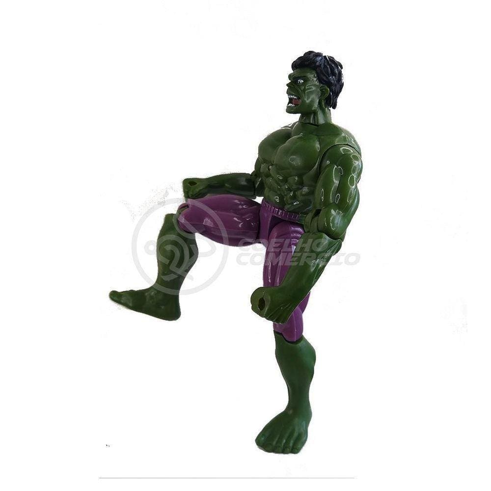 Boneco Articulado 25Cm Action Incrivel Hulk + Mascara 16Cm