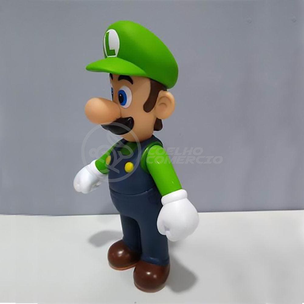 Boneco Action Figure Luigi Super Size 23Cm Super Mario