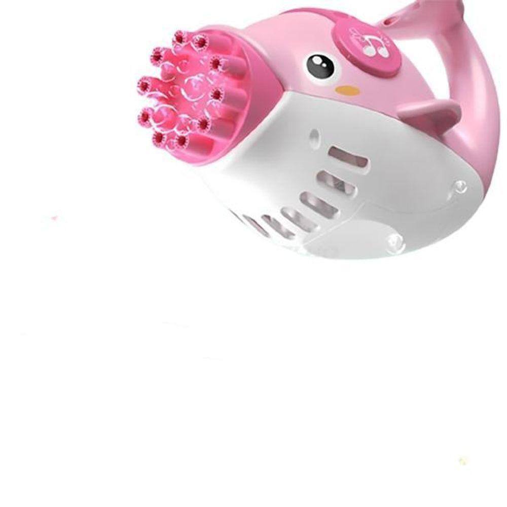 Golfinho Bolhudo Lança Bolhas Sabão Criança Infantil Rosa 2