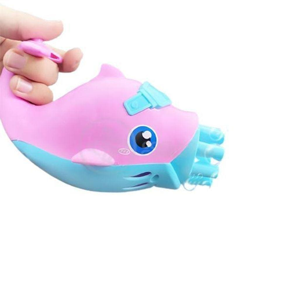 Golfinho Bolhudo Bolhas Sabão Criança Infantil Rosa E Azul 2