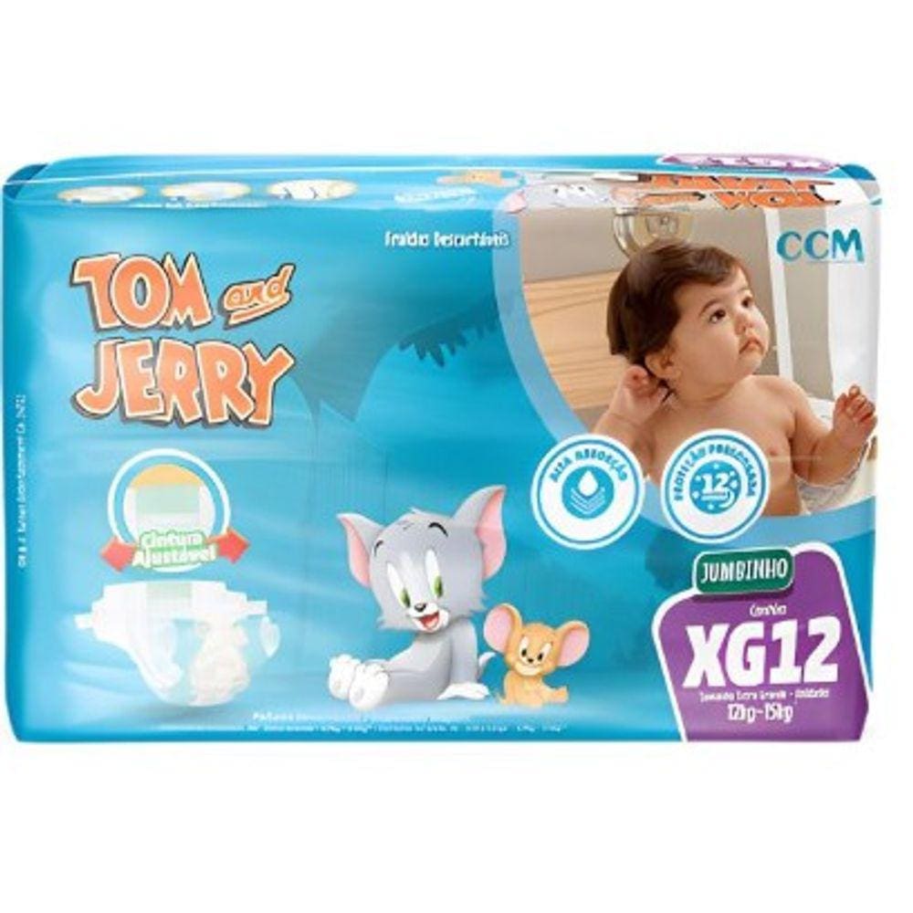 Fralda Inf Tom E Jerry Jumbinho Xg C/12
