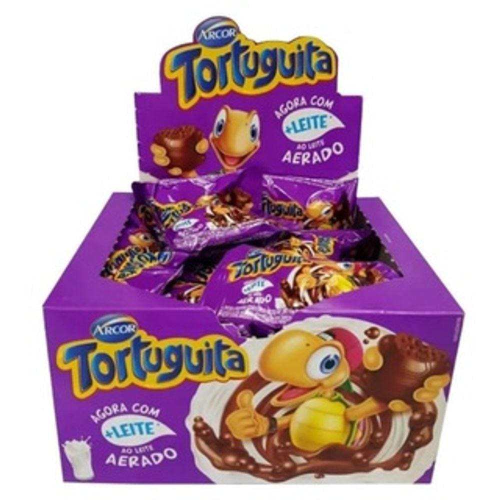 Chocolate Tortuguita Arcor Caixa C/24 unids de 15g - Escolha o sabor - Sabor: Aerado