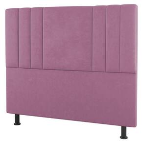 Cabeceira Cama Box Casal King Size Grace 195cm Suede Rosa