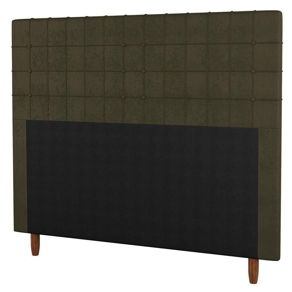 Cabeceira Cama Box Casal Queen Parisis 160cm Veludo Marrom