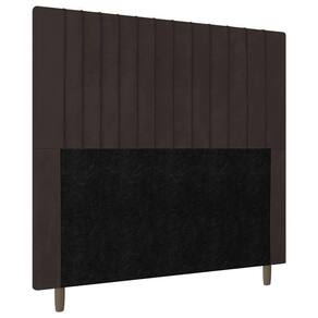 Cabeceira Cama Box Casal Queen Size Nala 160cm Veludo Marrom
