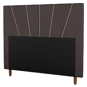 Cabeceira Cama Box Casal Dallas 140Cm Suede Marrom