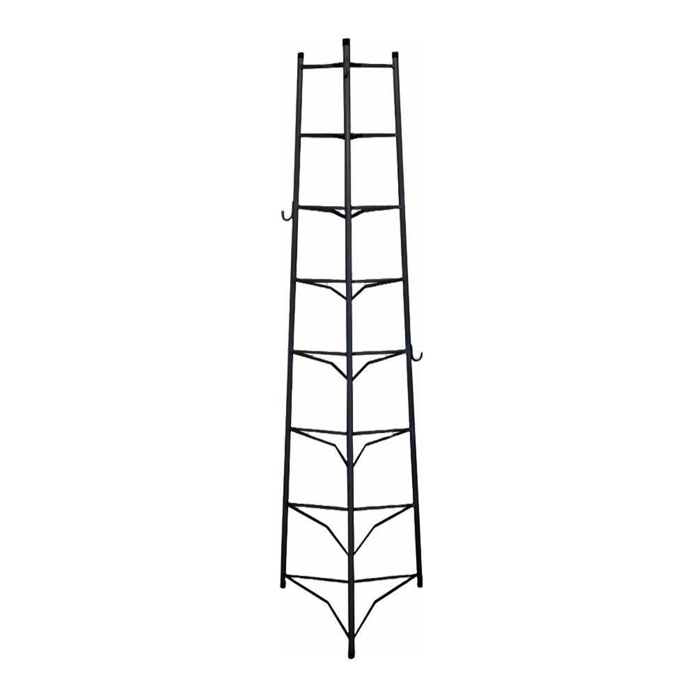 Tripé Porta Panelas Estrela Preto 8 Compartimentos 150cm