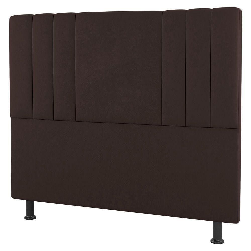 Cabeceira Cama Box Casal Queen 160Cm Suede Marrom
