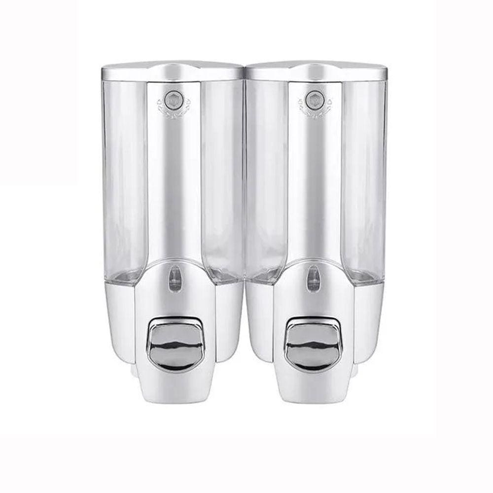 Dispenser Duplo Gel Shampoo Sabonete Liquido Alcool Shopping Hotel