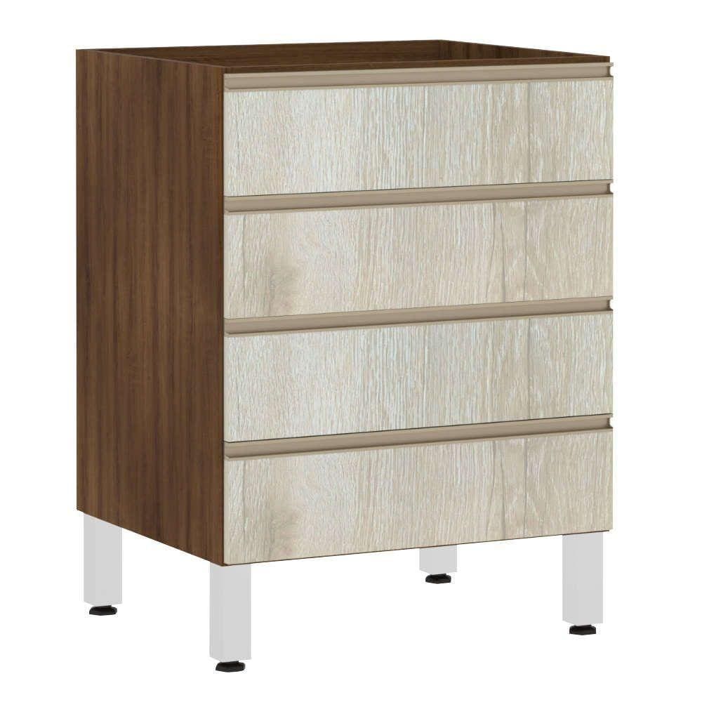 Balcão Sem Tampo 60cm Jade Com Legno Crema