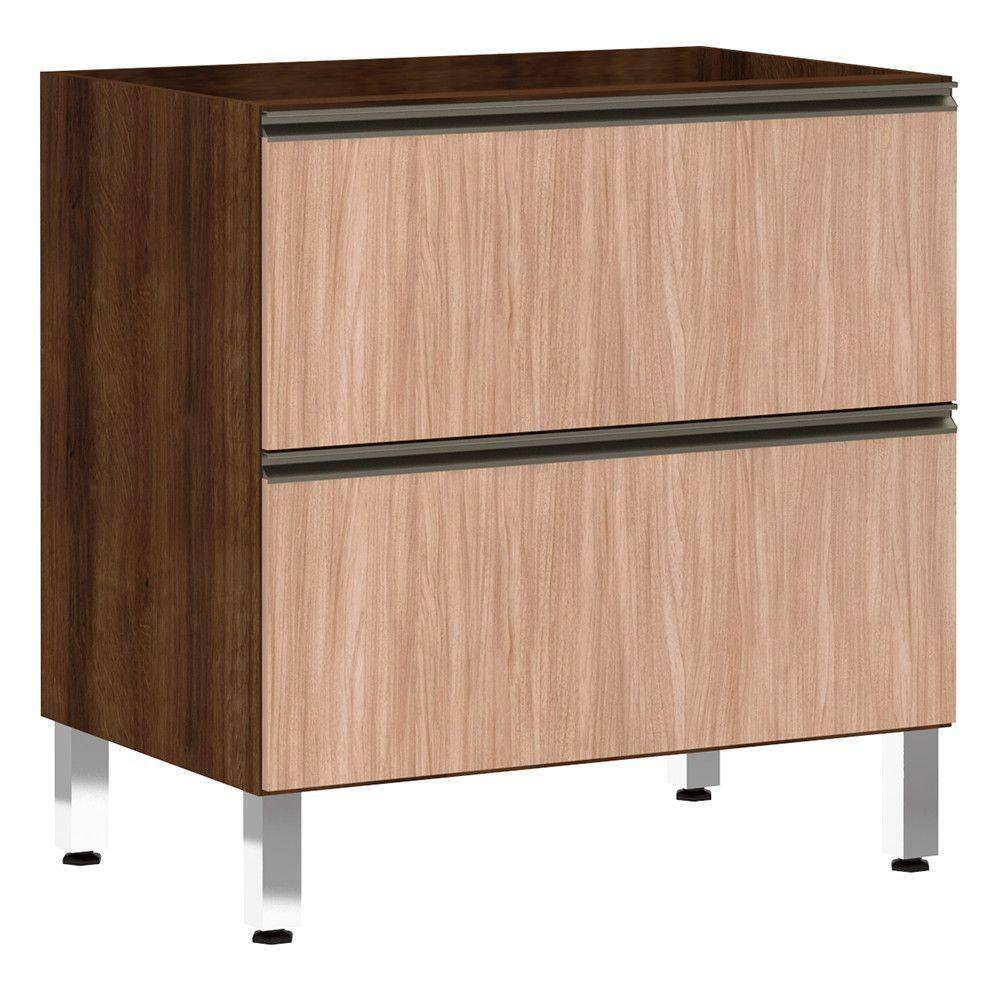 Balcão Sem Tampo 80cm Misto Basculante Jade Com Cumaru