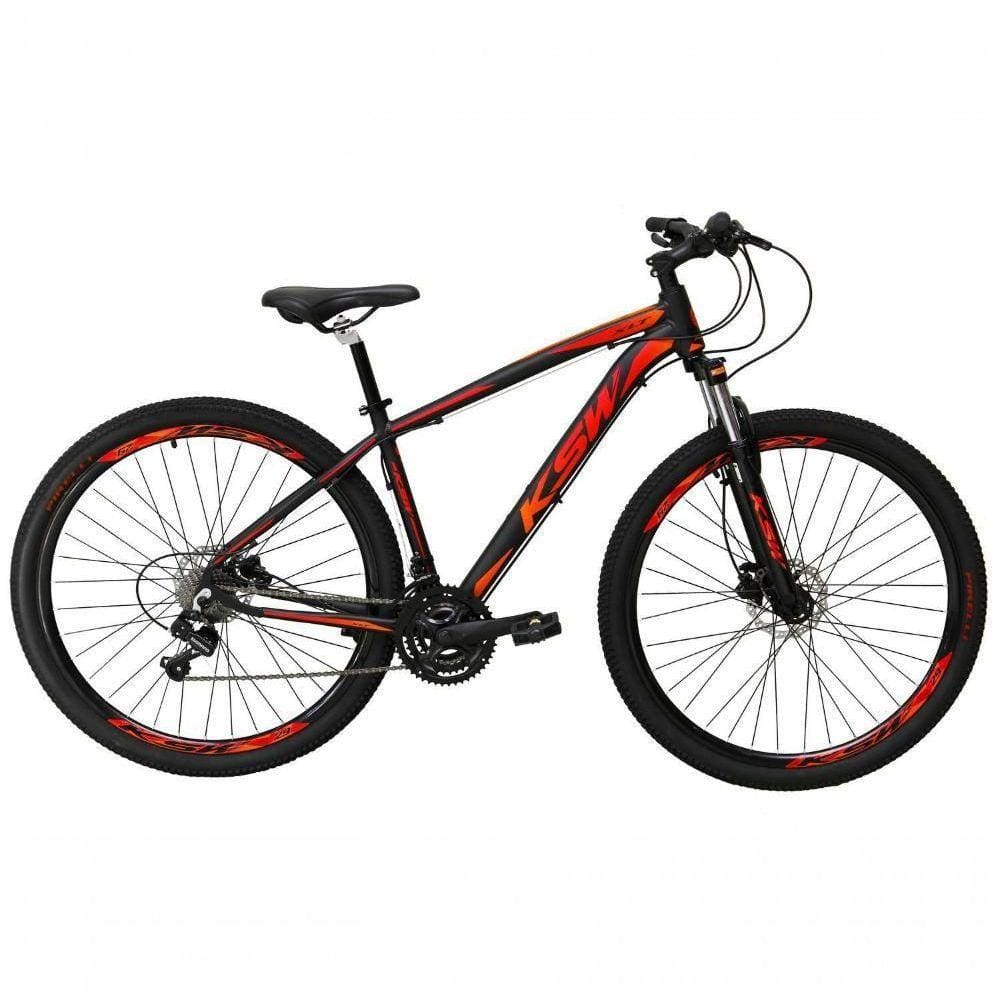 Bicicleta Aro 29 Ksw 27v Alivio Trava e K7 e Vermelho