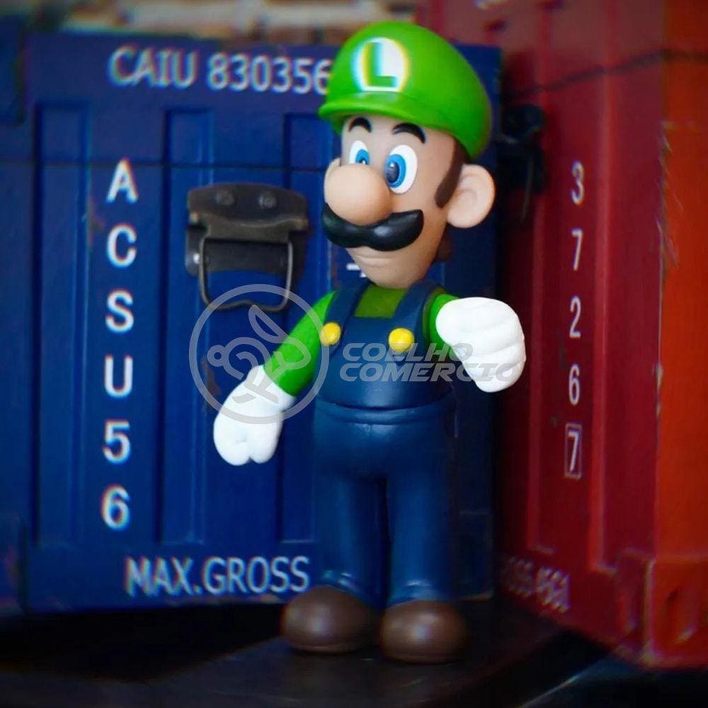 Boneco Luigi Grande Super Size 23Cm - Super Mario