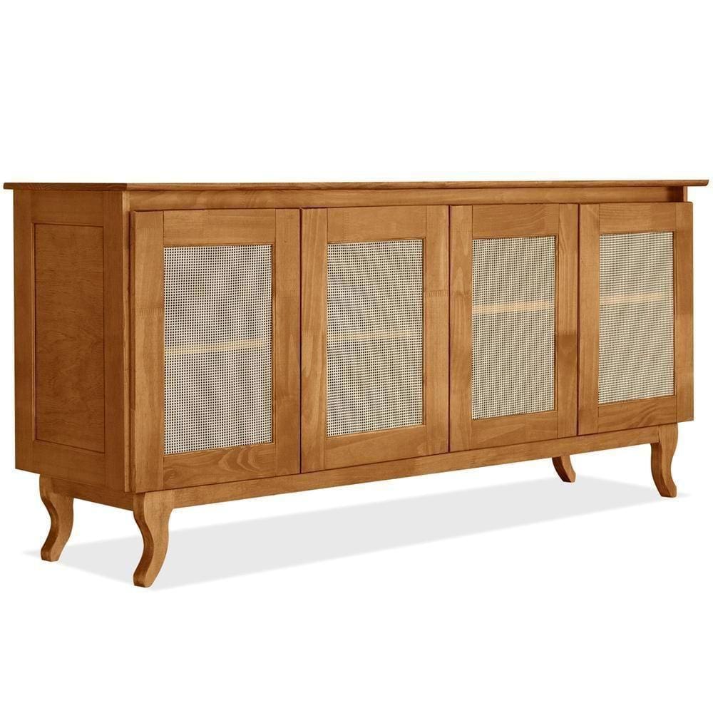 Buffet Aparador 4 Portas Com Tela 0709500 Imbuia Madeira