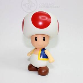 Boneco Cogumelo Toad Grande Super Size 20Cm - Mario