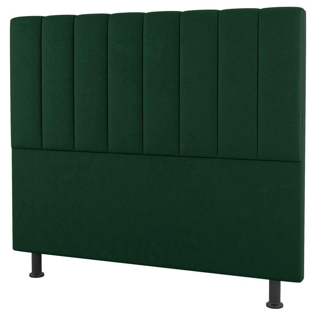 Cabeceira Cama Box Casal Cora 140Cm Suede Verde